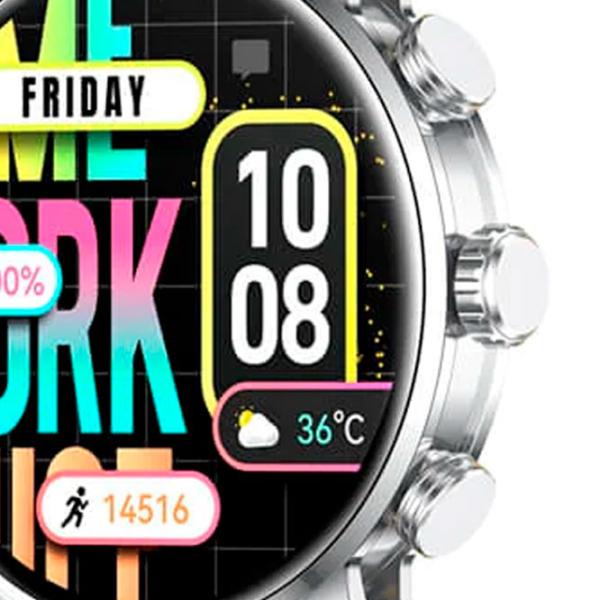 Умные часы Kieslect KR2 Watch Calling 1.43"/ 46.4 мм/ Нержавеющая сталь - Чёрный, Желтый photo 5