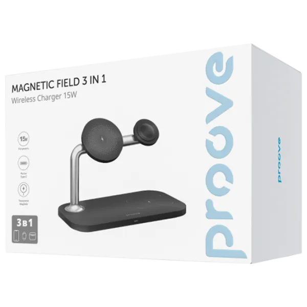 Încărcător wireless Proove Magnetic Field 3 A/ Black photo 4