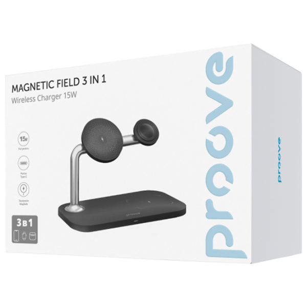 Încărcător wireless Proove Magnetic Field 3 A/ Black photo 4