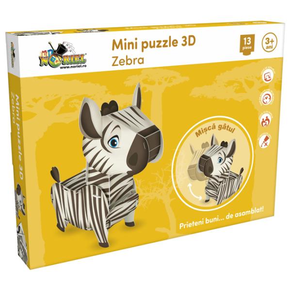 Пазл 3D Noriel Зебра 3+/ Количество деталей: 13 photo 2 Пазл 3D Noriel Зебра 3+/ Количество деталей: 13 photo 2