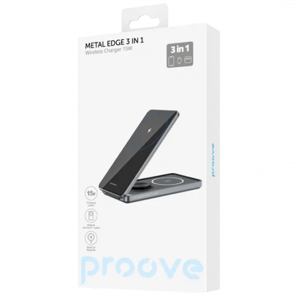 Încărcător wireless Proove Metal Edge 3 A/ Gray photo 5