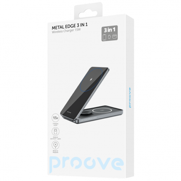 Încărcător wireless Proove Metal Edge 3 A/ Gray photo 5