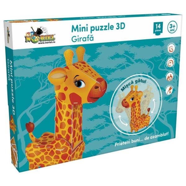 Пазл 3D Noriel Жираф 3+/ Количество деталей: 14 photo 2 Пазл 3D Noriel Жираф 3+/ Количество деталей: 14 photo 2