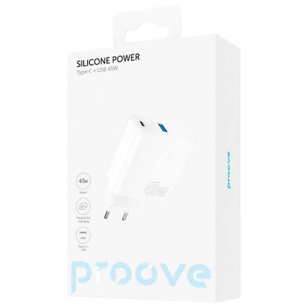 Încărcător de rețea Proove Silicone Power White photo 5 Încărcător de rețea Proove Silicone Power White photo 5