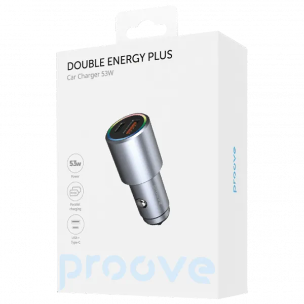 Încărcător auto Proove Double Energy Plus 3 A/ Gray photo 3
