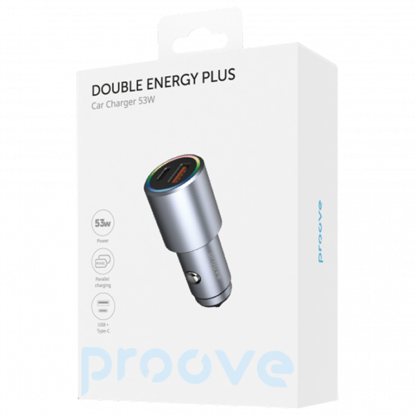 Încărcător auto Proove Double Energy Plus 3 A/ Gray photo 3