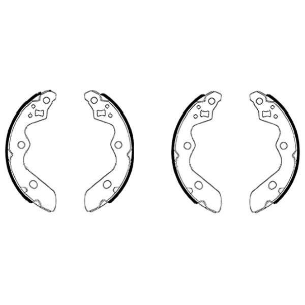 Plăcuțe de frână Textar 91085900 spate/ tobă photo 2