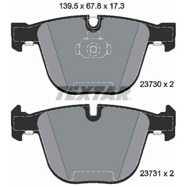 Тормозные колодки Textar 2373001 задние/ дисковые photo 2 Тормозные колодки Textar 2373001 задние/ дисковые photo 2