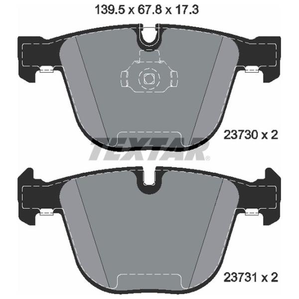 Тормозные колодки Textar 2373001 задние/ дисковые photo 2 Тормозные колодки Textar 2373001 задние/ дисковые photo 2