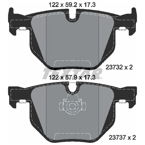 Plăcuțe de frână Textar 2373201 spate/ disk photo 2 Plăcuțe de frână Textar 2373201 spate/ disk photo 2