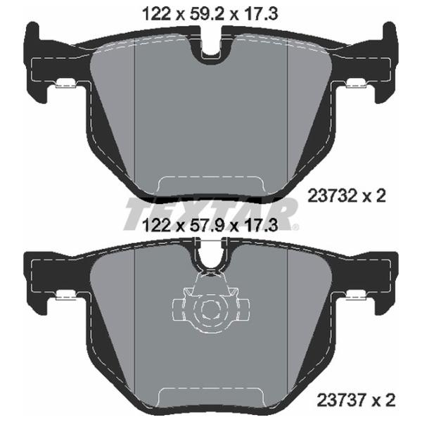 Plăcuțe de frână Textar 2373201 spate/ disk photo 2 Plăcuțe de frână Textar 2373201 spate/ disk photo 2