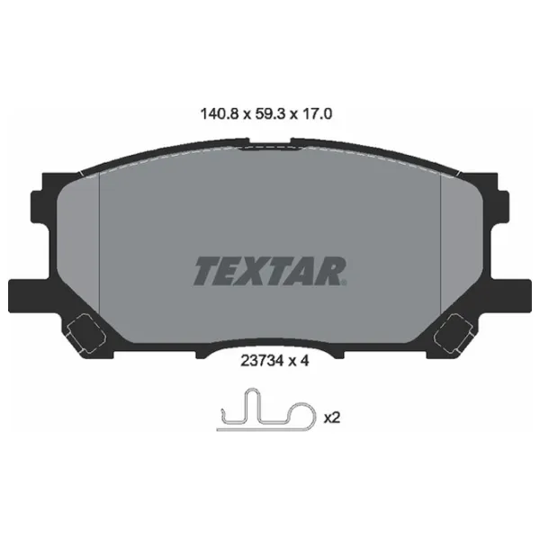 Тормозные колодки Textar 2373401 передние/ дисковые photo 2 Тормозные колодки Textar 2373401 передние/ дисковые photo 2