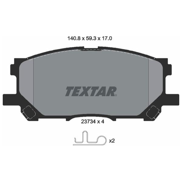 Тормозные колодки Textar 2373401 передние/ дисковые photo 2 Тормозные колодки Textar 2373401 передние/ дисковые photo 2