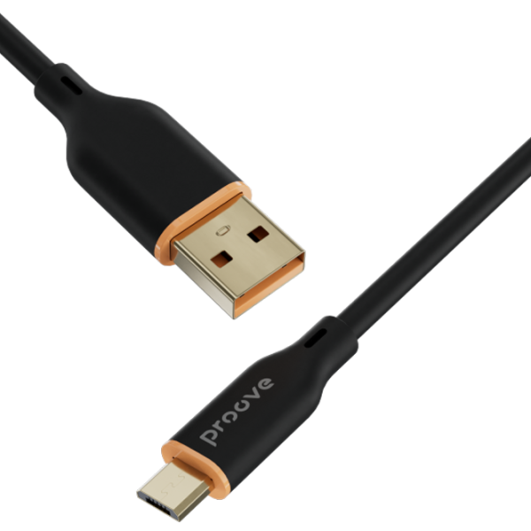 Cablu pentru telefon Jelly Silicone Proove USB Type-A + USB Type-C 1 m/ Black photo 3