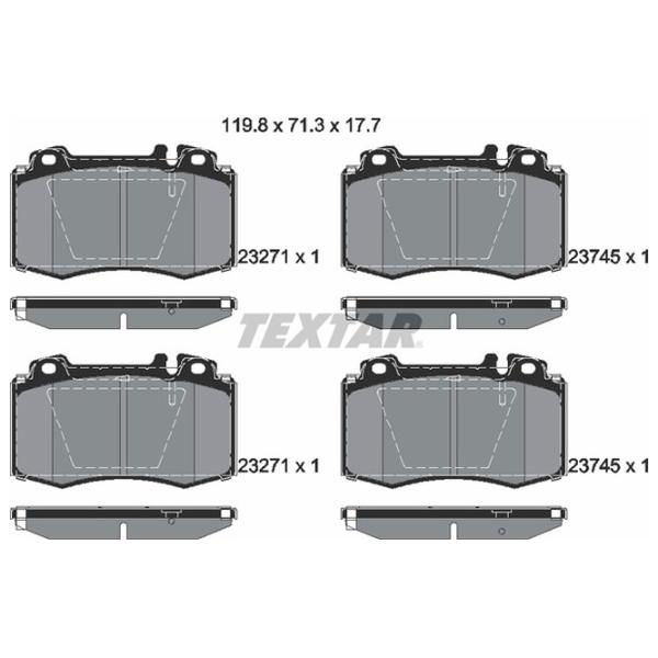 Plăcuțe de frână Textar 2374502 față/ disk photo 2 Plăcuțe de frână Textar 2374502 față/ disk photo 2