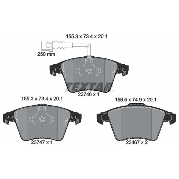 Plăcuțe de frână Textar 2374602 față/ disk photo 2 Plăcuțe de frână Textar 2374602 față/ disk photo 2
