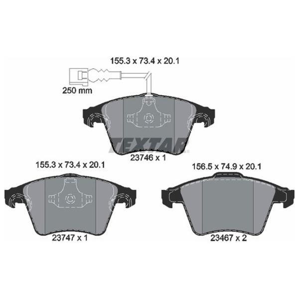 Plăcuțe de frână Textar 2374602 față/ disk photo 2 Plăcuțe de frână Textar 2374602 față/ disk photo 2