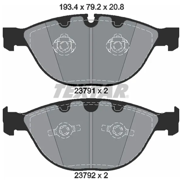 Тормозные колодки Textar 2379101 передние/ дисковые photo 2 Тормозные колодки Textar 2379101 передние/ дисковые photo 2