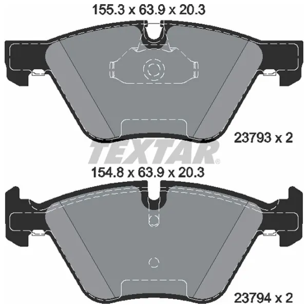 Тормозные колодки Textar 2379301 передние/ дисковые photo 2 Тормозные колодки Textar 2379301 передние/ дисковые photo 2