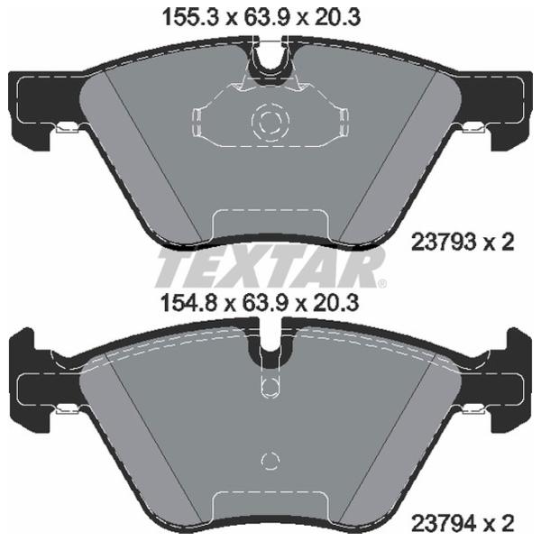 Тормозные колодки Textar 2379301 передние/ дисковые photo 2 Тормозные колодки Textar 2379301 передние/ дисковые photo 2