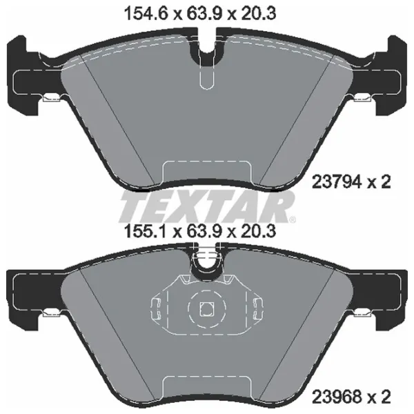 Тормозные колодки Textar 2379401 передние/ дисковые photo 2 Тормозные колодки Textar 2379401 передние/ дисковые photo 2