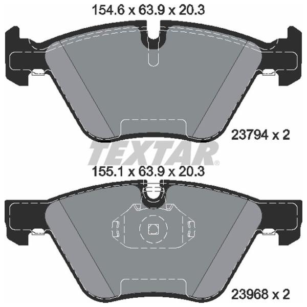 Тормозные колодки Textar 2379401 передние/ дисковые photo 2 Тормозные колодки Textar 2379401 передние/ дисковые photo 2