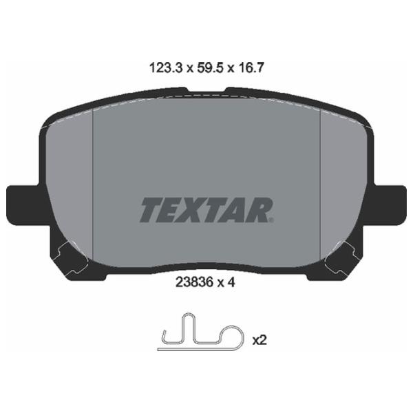 Тормозные колодки Textar 2383601 передние/ дисковые photo 3
