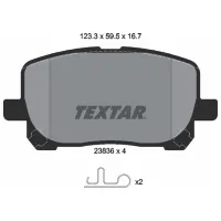 Тормозные колодки Textar 2383601 передние/ дисковые photo 2