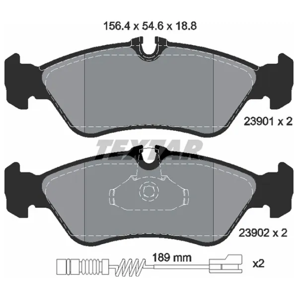 Тормозные колодки Textar 2390101 задние/ дисковые photo 2 Тормозные колодки Textar 2390101 задние/ дисковые photo 2
