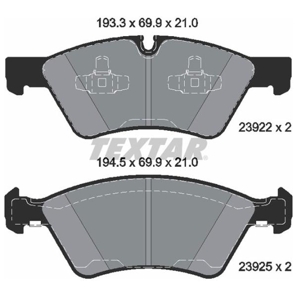 Plăcuțe de frână Textar 2392201 față/ disk photo 2 Plăcuțe de frână Textar 2392201 față/ disk photo 2