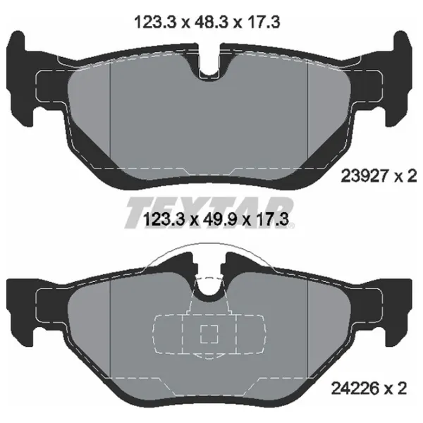 Тормозные колодки Textar 2392701 задние/ дисковые photo 2 Тормозные колодки Textar 2392701 задние/ дисковые photo 2