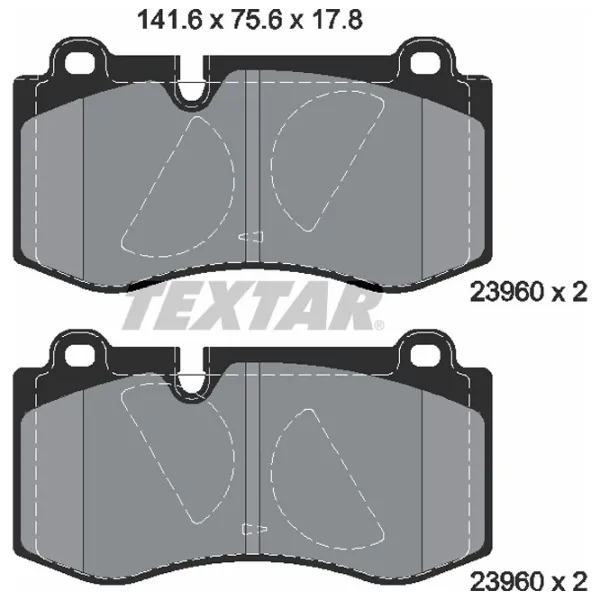 Тормозные колодки Textar 2396001 передние/ дисковые photo 2 Тормозные колодки Textar 2396001 передние/ дисковые photo 2