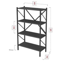 Etajeră Bofigo 4 Shelves Metal 121 x 66 x 34 cm / Metal / Anthracite photo 3