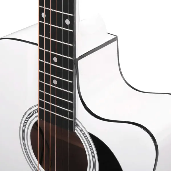 Chitară clasică Classic Cantabile WS-10WH-CE 4/ 4, Dreadnought, White photo 3
