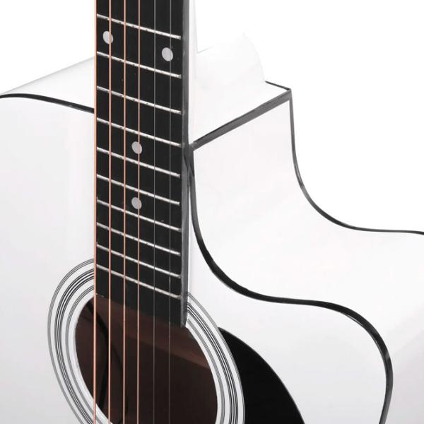 Chitară clasică Classic Cantabile WS-10WH-CE 4/ 4, Dreadnought, White photo 3