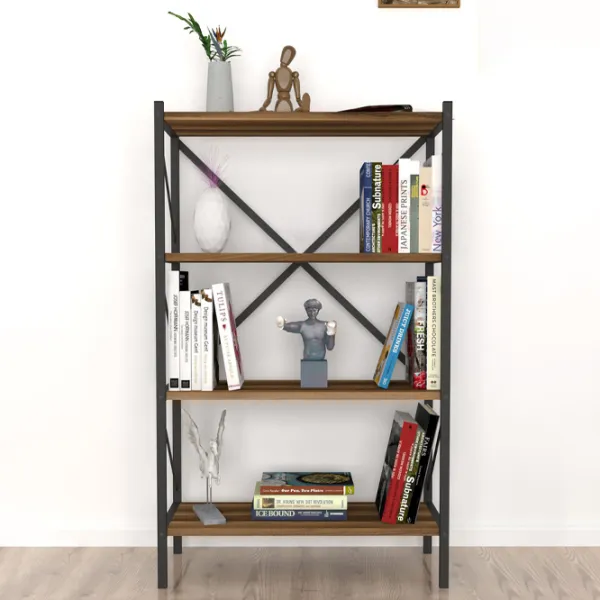 Стеллаж Fabulous 4 Shelves Metal 121см x 66см x 34см cm/ Металл/ Black photo 4 Стеллаж Fabulous 4 Shelves Metal 121см x 66см x 34см cm/ Металл/ Black photo 4