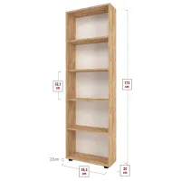 Etajeră Bofigo 5 Shelves 172 x 55.3 x 20 cm / DSP / Pine photo 2
