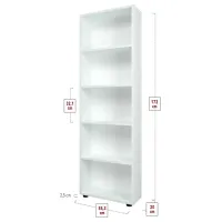 Etajeră Bofigo 5 Shelves 172 x 55.3 x 20 cm / DSP / White photo 2