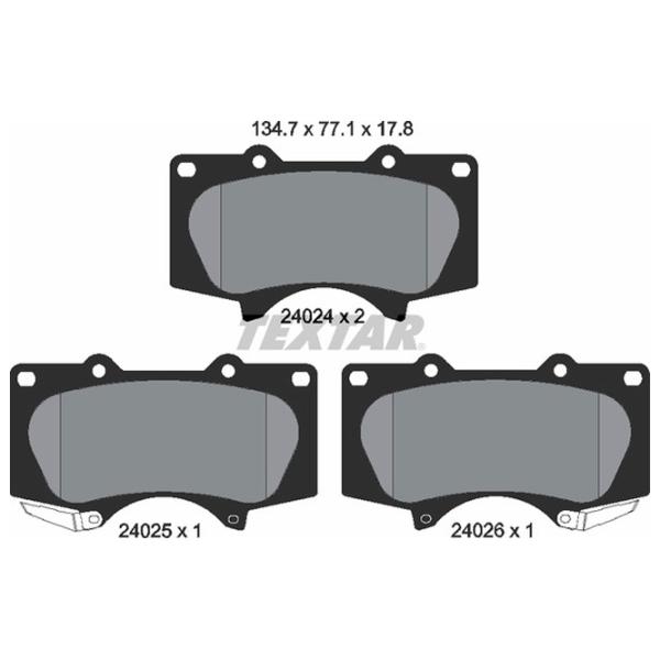 Тормозные колодки Textar 2402401 передние/ дисковые photo 2 Тормозные колодки Textar 2402401 передние/ дисковые photo 2