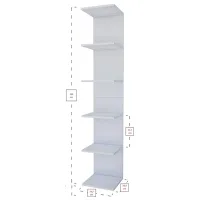 Etajeră Bofigo 6 Shelves 245AFF308 180 x 34.5 x 29.8 cm / DSP / White photo 3