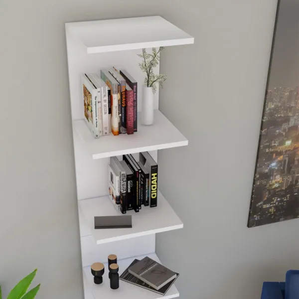 Etajeră Fabulous 6 Shelves 245AFF308 180 x 34.5 x 29.8 cm/ DSP/ White photo 4 Etajeră Fabulous 6 Shelves 245AFF308 180 x 34.5 x 29.8 cm/ DSP/ White photo 4