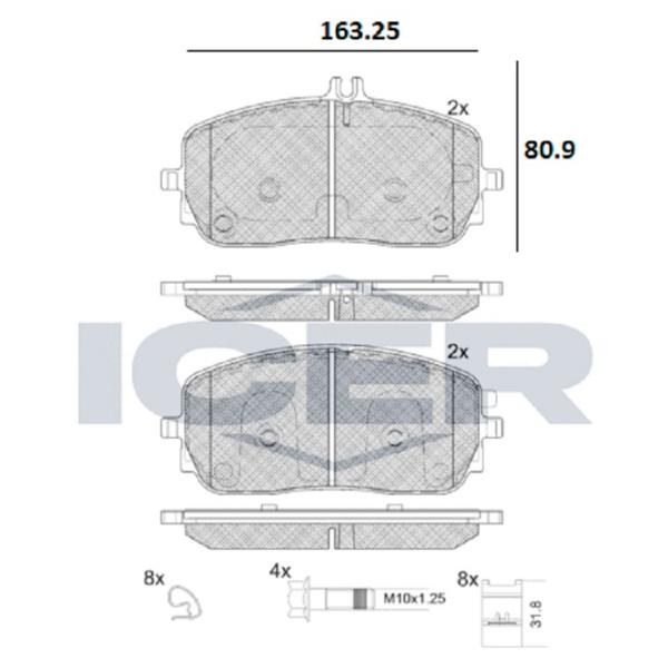 Тормозные колодки Icer 182331 передние/ дисковые photo 2
