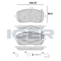 Тормозные колодки Icer 182331 передние/ дисковые photo 2