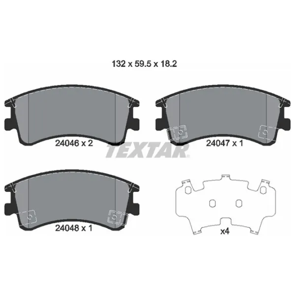 Plăcuțe de frână Textar 2404601 față/ disk photo 2 Plăcuțe de frână Textar 2404601 față/ disk photo 2