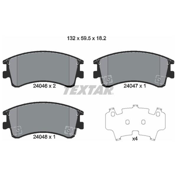 Plăcuțe de frână Textar 2404601 față/ disk photo 2 Plăcuțe de frână Textar 2404601 față/ disk photo 2