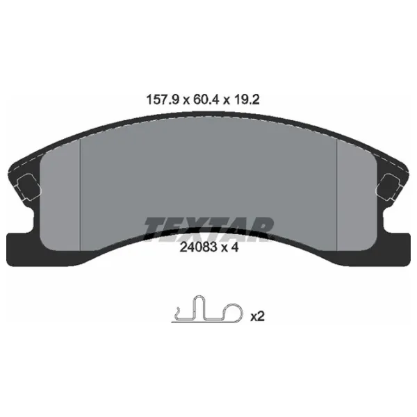 Тормозные колодки Textar 2408301 передние/ дисковые photo 2 Тормозные колодки Textar 2408301 передние/ дисковые photo 2