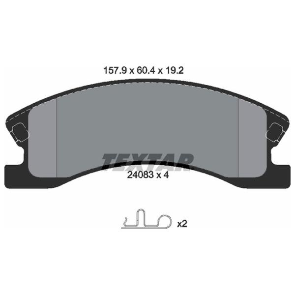 Тормозные колодки Textar 2408301 передние/ дисковые photo 2 Тормозные колодки Textar 2408301 передние/ дисковые photo 2