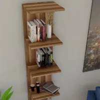Etajeră Bofigo 6 Shelves B9B1D2683 180 x 34.5 x 29.8 cm / DSP / Walnut photo 4