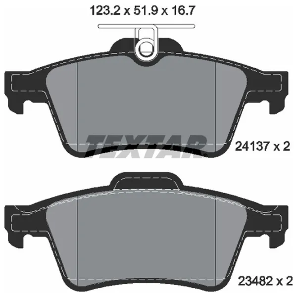 Тормозные колодки Textar 2413701 задние/ дисковые photo 2 Тормозные колодки Textar 2413701 задние/ дисковые photo 2