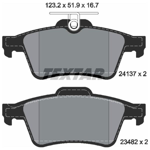Тормозные колодки Textar 2413701 задние/ дисковые photo 2 Тормозные колодки Textar 2413701 задние/ дисковые photo 2
